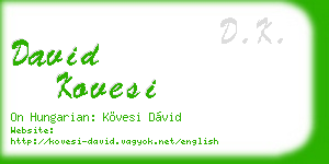 david kovesi business card