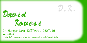 david kovesi business card